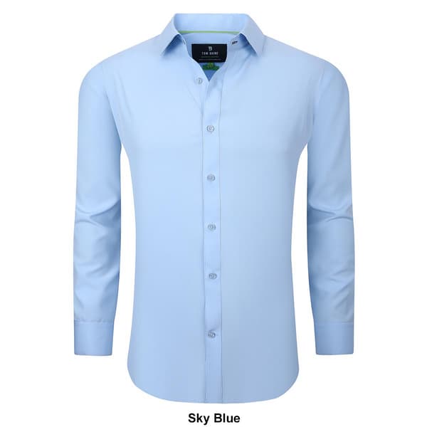 Mens Tom Baine Solid Slim Fit Long Sleeve Dress Shirt