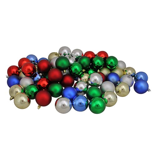 Northlight Seasonal 60pc. Shiny and Matte Shatterproof Ornaments