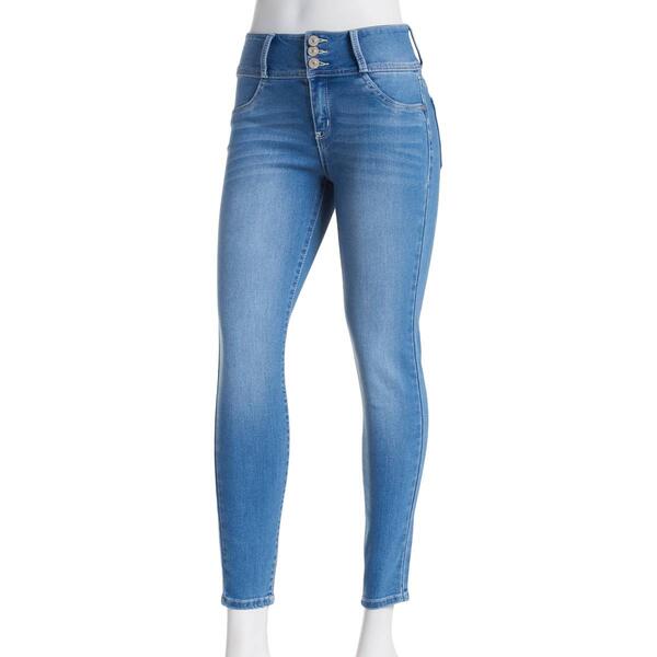 Juniors Wallflower Sassy High Rise Denim Skinny Jeans - image 