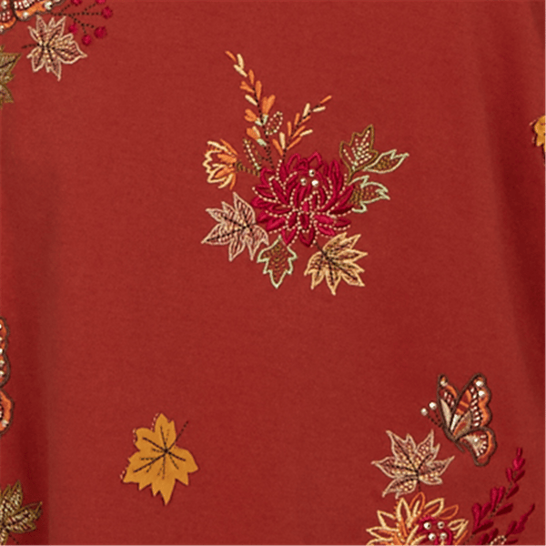 Womens Alfred Dunner Classics Tossed Floral Butterfly Blouse