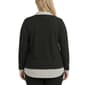 Plus Size NY Collection Long Sleeve Dot Two In One Sweater - image 2