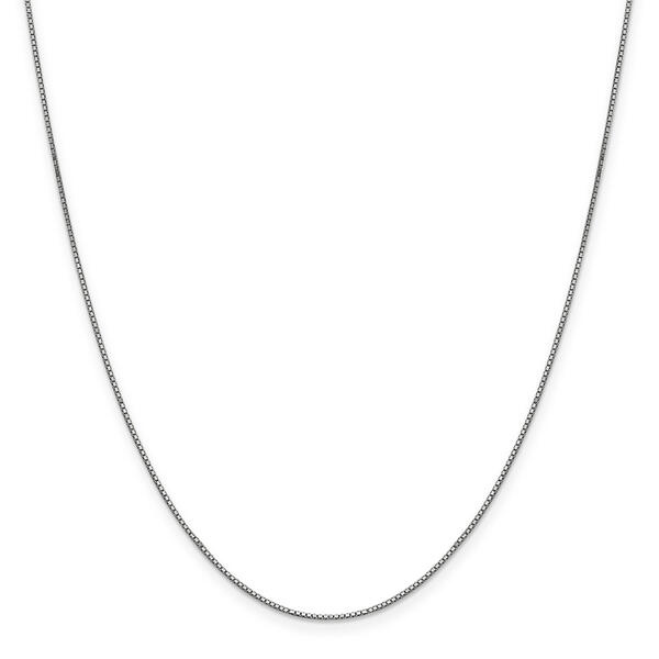 Gold Classics&#40;tm&#41; .90mm. 14kt. White Gold Box Chain Necklace - image 