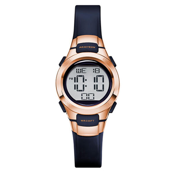Womens Armitron Navy Blue Digital Chronograph Watch - 45-7012RNV - image 