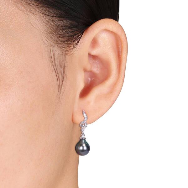 Gemstone Classics&#8482; Tahitian Pearl Twist Drop Earrings