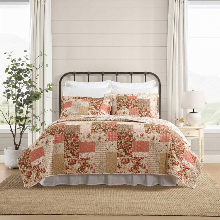 Laura Ashley Harrietta Patchwork Cotton Quilt Set