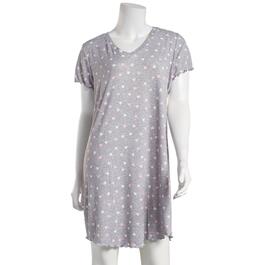 Womens Laura Ashley&#40;R&#41; Short Sleeve Scattered Hearts Nightshirt