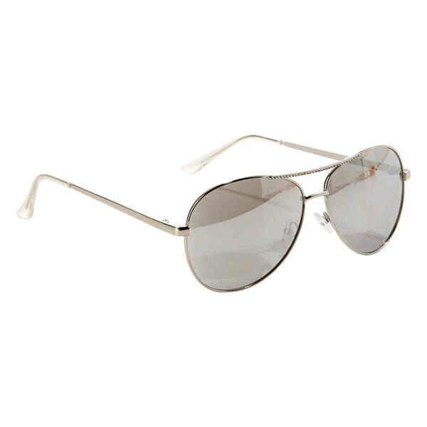 Womens Fantas Eyes Aviator Sunglasses with Mirrored Lens - image 