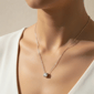 Saffron 1ctw. Moissanite Diamond Martini Pendant Necklace - image 4