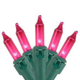 Northlight Seasonal 21.5ft. Pink Mini Christmas Light Set