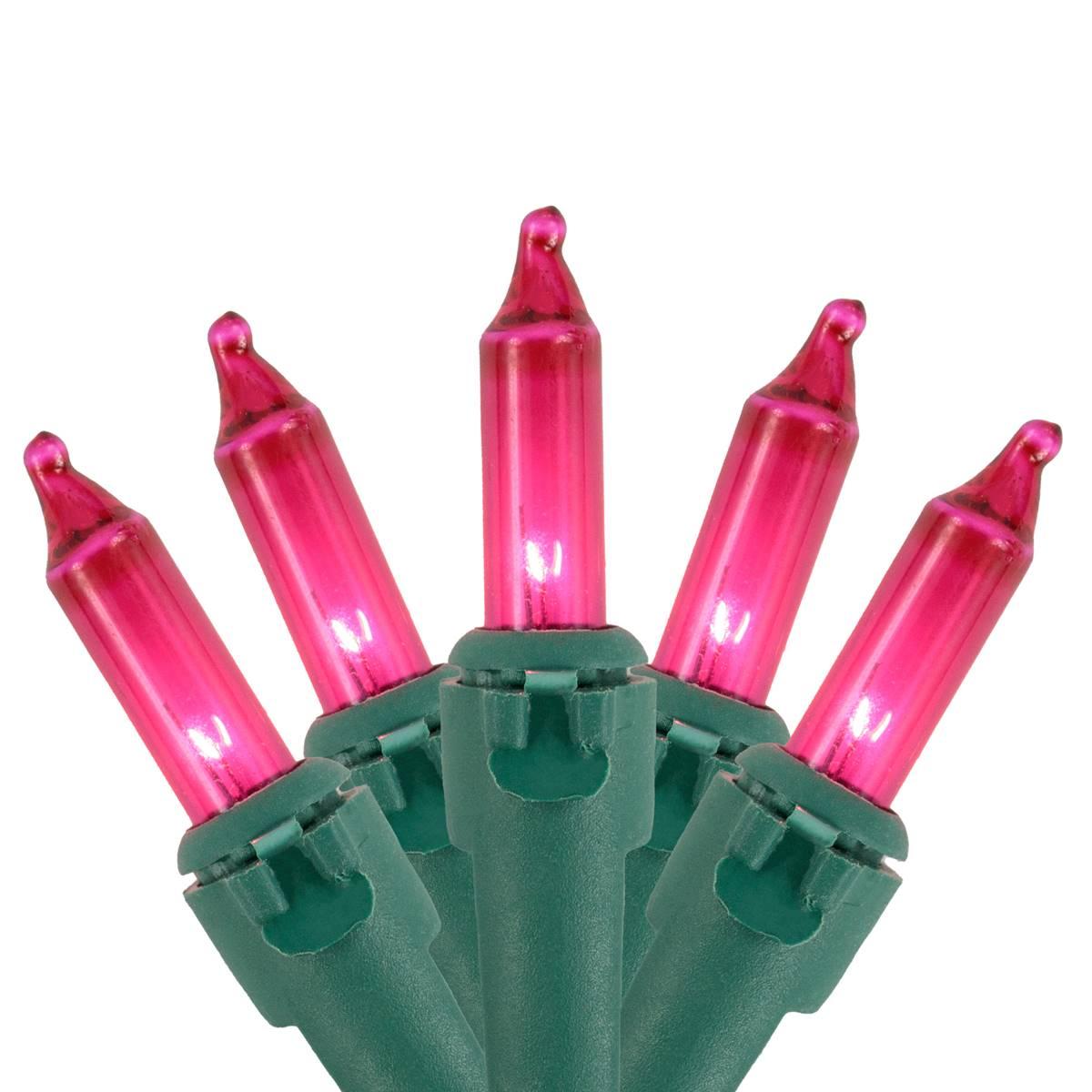 Northlight Seasonal 21.5ft. Pink Mini Christmas Light Set