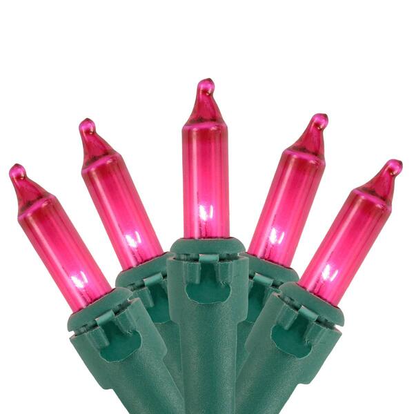 Northlight Seasonal 21.5ft. Pink Mini Christmas Light Set - image 