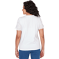 Womens Alfred Dunner Classics Short Eyelet Sleeve Solid Blouse - image 2