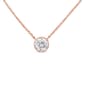 Diamond Classics&#40;tm&#41; Rose Gold 1/3ctw. Diamond Bezel Pendant - image 1