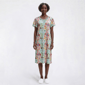 Womens White Orchid Gardens Floral Henley Sleepshirt - image 1