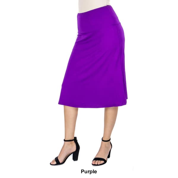 Womens 24/7 Comfort Apparel A-Line Knee Length Skirt