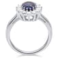 Nova Star® Oval Lab Grown Sapphire with Lab Grown Diamond Ring - image 4