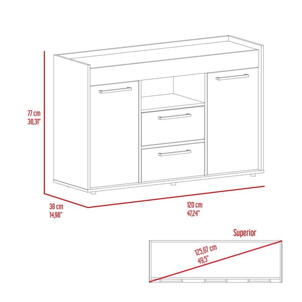 FM FURNITURE Illumina Dark Walnut Sideboard
