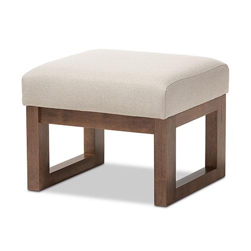 Baxton Studio Yashiya Upholstered Ottoman Stool