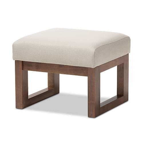 Baxton Studio Yashiya Upholstered Ottoman Stool - image 