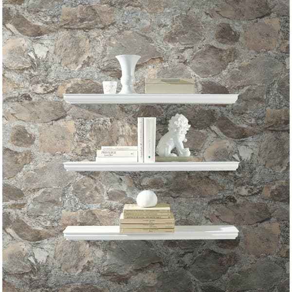 RoomMates&#40;R&#41; Weathered Stone Almond Peel & Stick Wallpaper - image 
