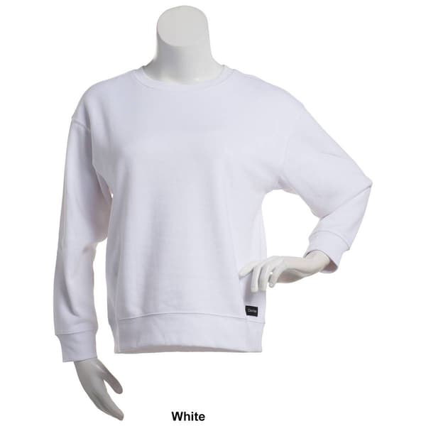 Womens Calvin Klein Performance Crew Logo Patch Sweatshirt