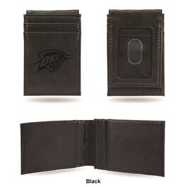 Mens NBA Oklahoma City Thunder Faux Leather Front Pocket Wallet