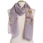 Womens Renshun Pastel Silky Floral Oblong Scarf - Lilac - image 2