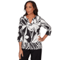 Womens Alfred Dunner Crowd Pleaser Dramatic Abstract Floral Spli - image 1