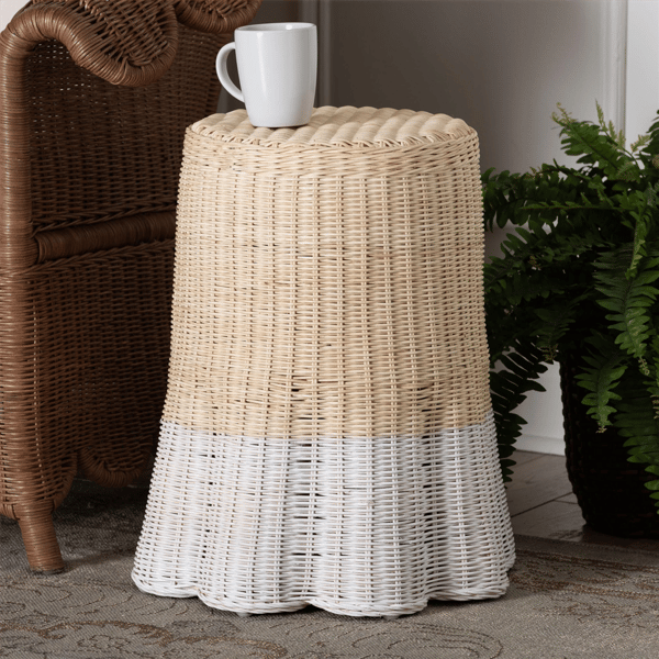 bali & pari Sarna Natural Rattan End Table