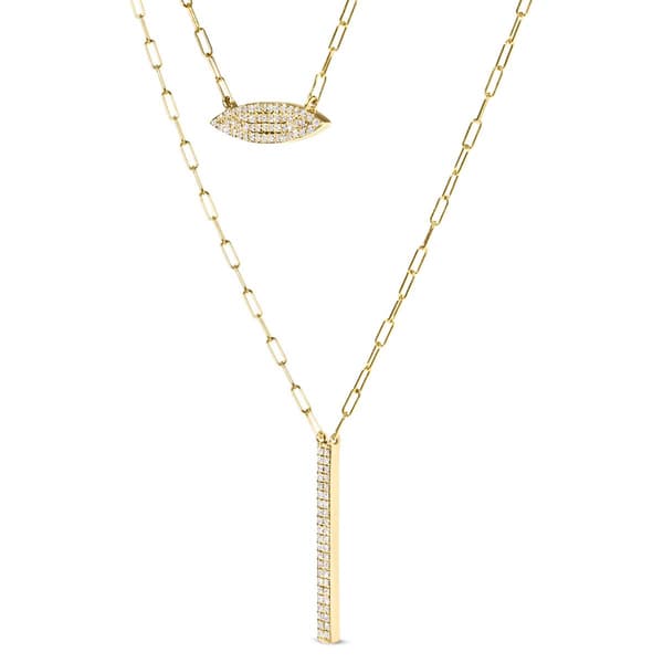Haus of Brilliance 14kt. Gold 3/8ctw. Diamond Link Pendant