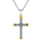 Mens Gentlemen's Classics&#40;tm&#41; Stainless Steel Two-Tone Cross Pendant - image 1