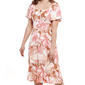 Womens Luxology Short Sleeve Floral Dress - Taupe - image 3