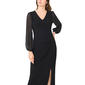 Womens MSK Long Sleeve Side Ruch Evening Gown - image 4
