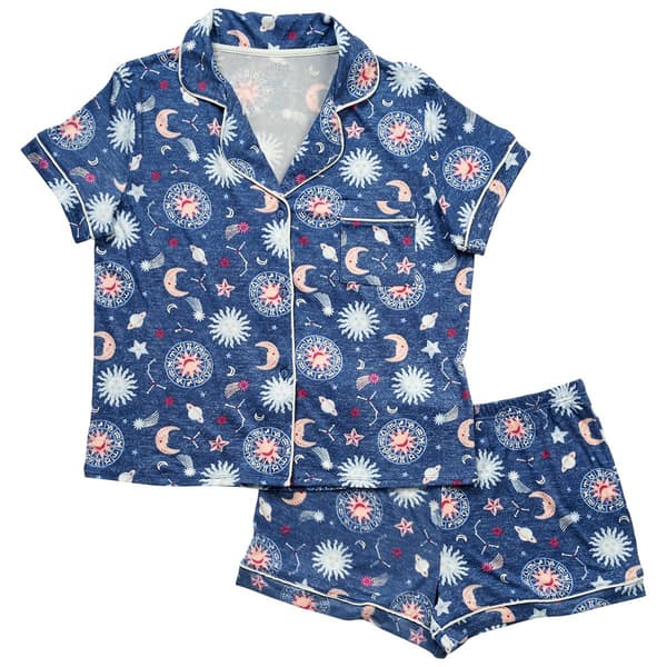 Womens Jaclyn Batik Astral Life Shorty Pajama Set - image 