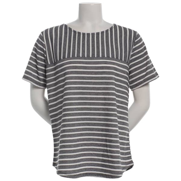 Womens Hasting & Smith Short Sleeve Textured Stripe Tee