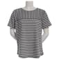 Womens Hasting & Smith Short Sleeve Textured Stripe Tee - image 2