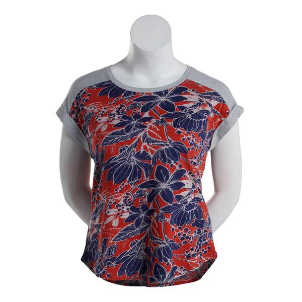 Womens New Direction Floral Print USA Top - image 