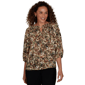 Womens Emaline La Vita Costiera 3/4 Sleeve Abstract Floral Blouse - image 1