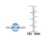 Sterling Silver Ring w/ Created Aquamarine & White Topaz Gemstone - image 5