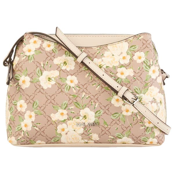 Nine West Calandra Mini Dome Logo Crossbody - Peony Floral - image 