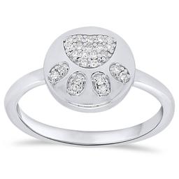 Nova Star(R) 1/10ctw. Lab Grown Diamond Paw Ring in Sterling Silver
