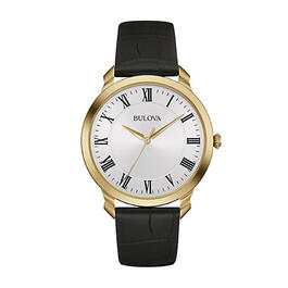 Mens Bulova Classic Gold-Tone Watch - 97A123