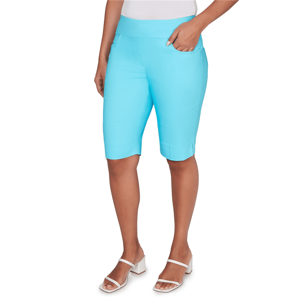 Womens Ruby Rd. Key Items Pull On Silky Tech Bermuda Shorts