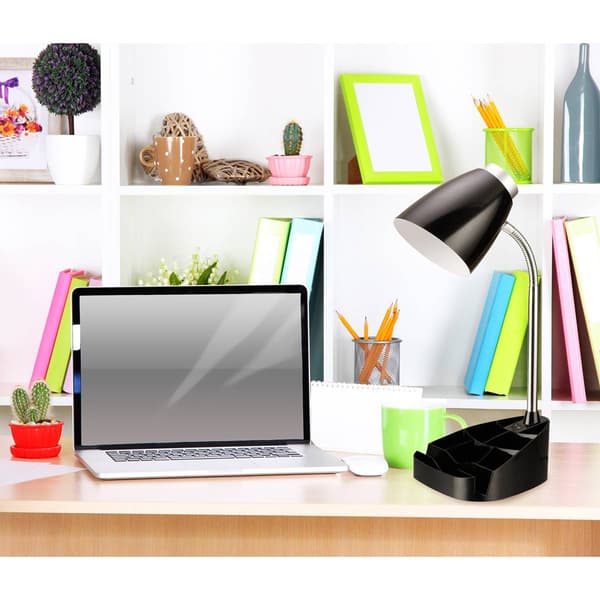 LimeLights Gooseneck Organizer iPad Tablet Stand Desk Lamp