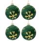 Northlight Seasonal 3in. Velvet Christmas Ornaments - Set of 4 - image 1
