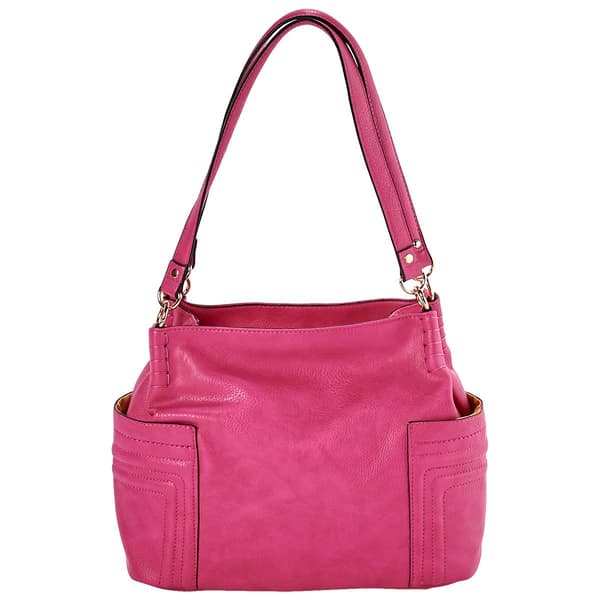 DS Fashion NY Double Handle Hobo Side Pockets