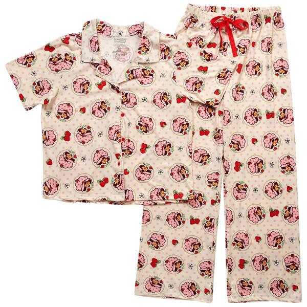 Womens Coco Strawberry Shortcake Head Toss Pajama Set - image 
