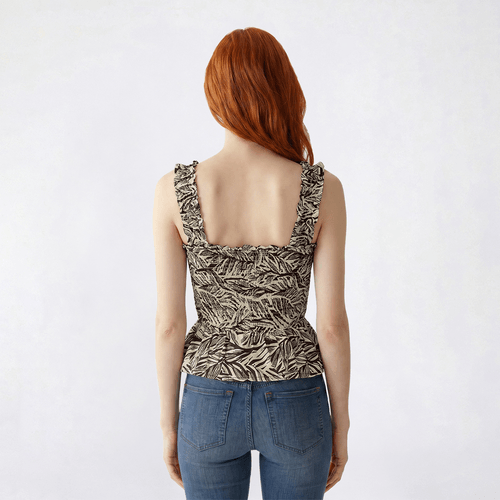 Juniors Wallflower Nylan Smock Peplum Top - image 