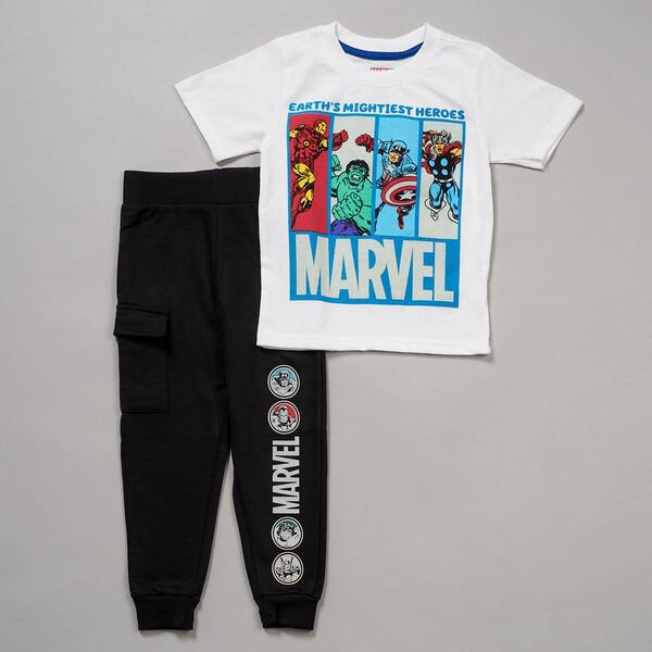 Boys &#40;4-7&#41; Marvel Avengers Hero Tee & Jogger Sweatpants Set - image 
