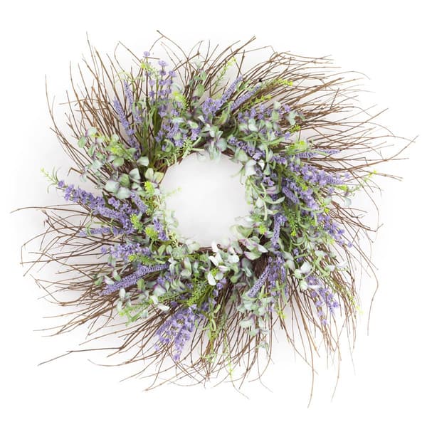 Melrose 30.5in. Mixed Floral Twig Wreath - image 